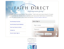 Tablet Screenshot of membership.faithdirect.net